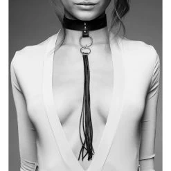 Bijoux Indiscrets Maze Vegan Leather Tassel Choker