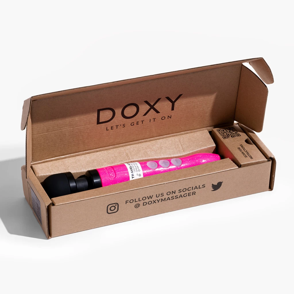 Doxy Die Cast 3R Rechargeable Compact Wand Vibrator Hot Pink - Image 8