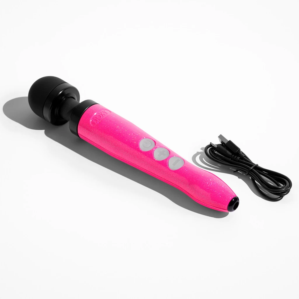 Doxy Die Cast 3R Rechargeable Compact Wand Vibrator Hot Pink - Image 3