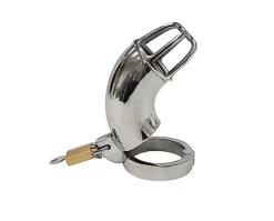 Stainless Cock Cage With Padlock