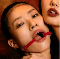 Luxury Silicone Invisible Mouth Gag With Italian Leather Straps