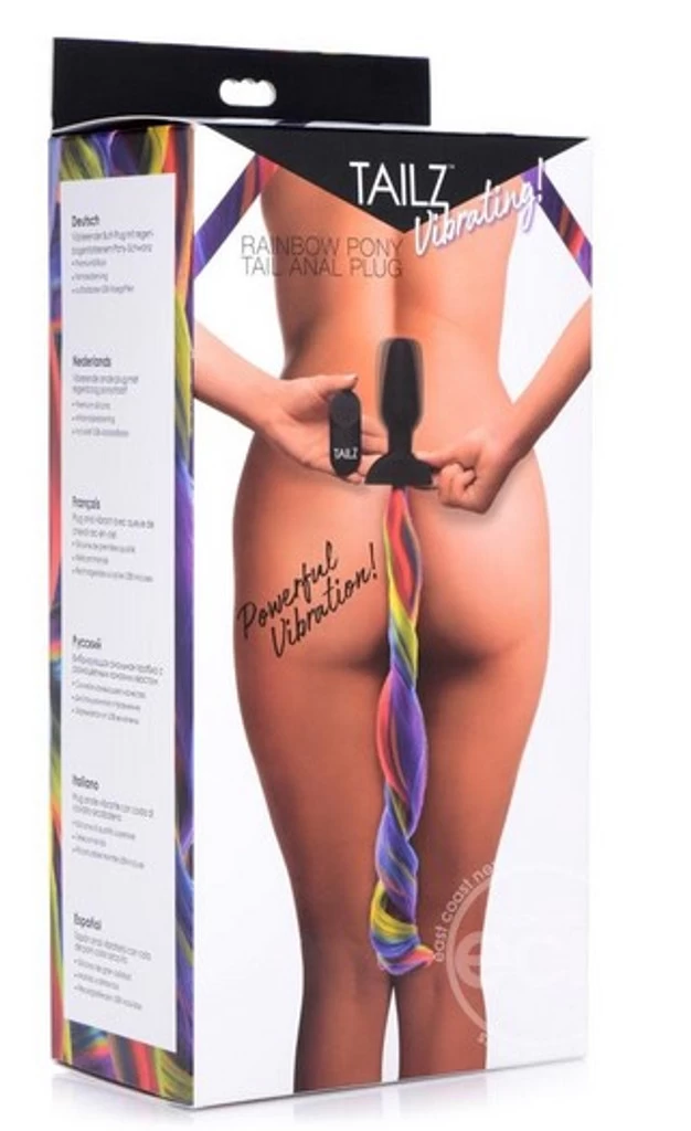Tailz Vibrating Tail-Rainbow - Image 2