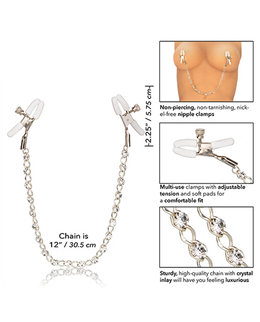 CalExotics Nipple Play Crystal Nipple Clamps - Image 3