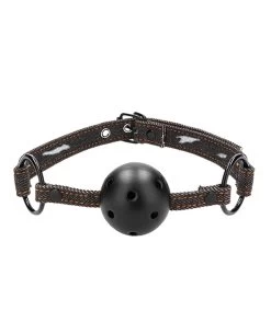 Shots Ouch Breathable Ball Gag W/Denim Straps