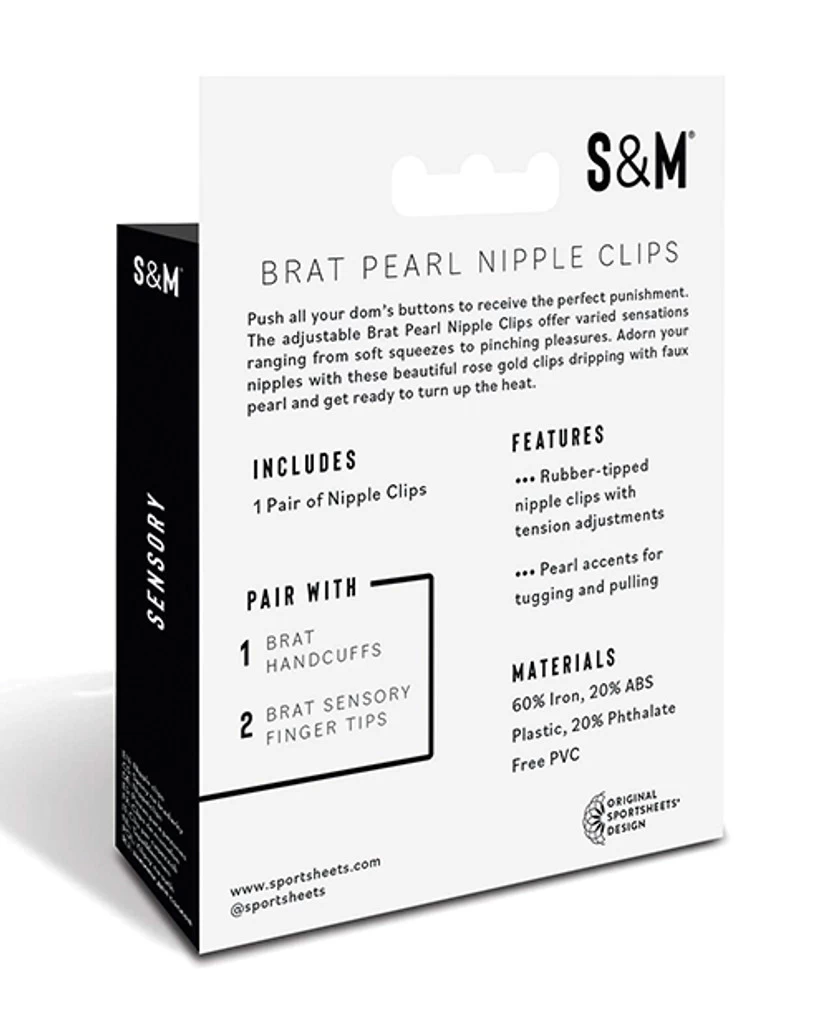 Sex & Mischief Brat Pearl Nipple Clips - Image 4