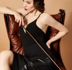 Zalo Luxury Leather And Walnut Spanking Stick