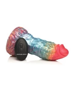 Creature Cocks Rainbow Phoenix Vibrating Dildo W/Remote Control - Rainbow