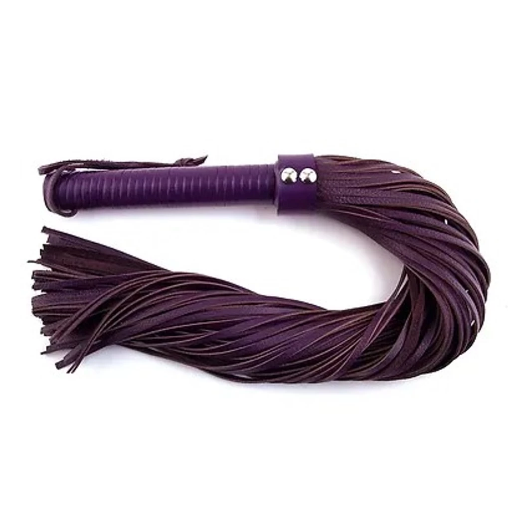 Rouge Flogger, Leather W/Leather Handle - Image 3