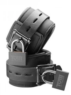 XR Brands Tom Of Finland Neoprene Wrist Cuffs W/LOCKS